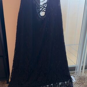3xl Plus Size Elegant Black Lace Dress
